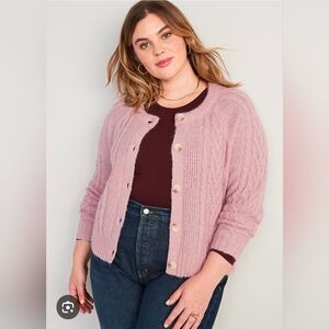 Old Navy 3x Cozy Cable-Knit Cardigan
